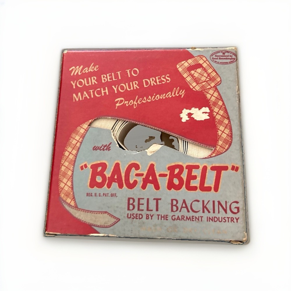 Vintage Bac-A-Belt 1" Belt Backing White In Box 12 Yards NIB
